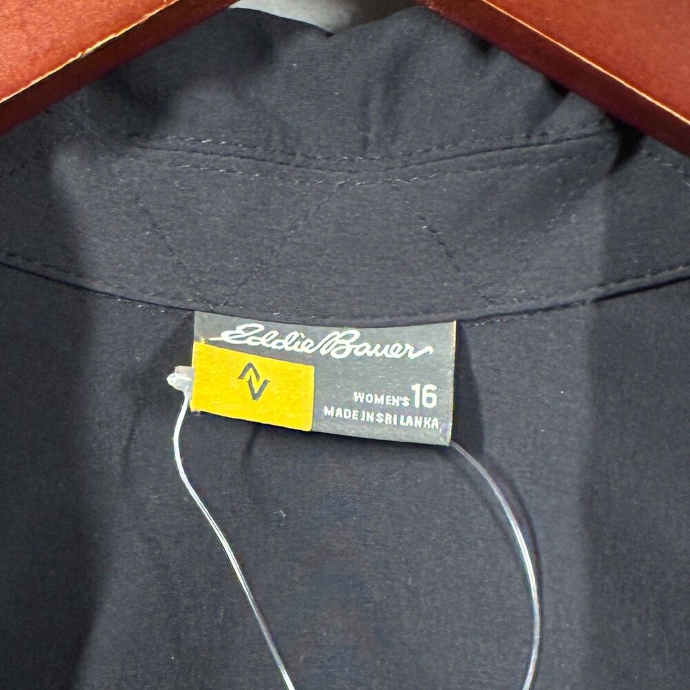 Eddie Bauer WR Voyager Blazer Women 16 Black Travex Flexion Travel Jacket NWT - Picture 4 of 14